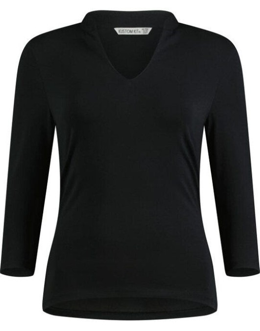 Lady Mandarin Collar 3/4 Top