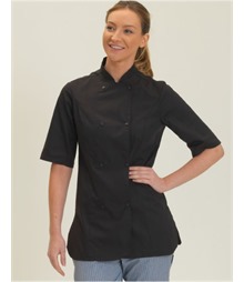 Ladies' Short Sleeve Fitted Chef's Jacket