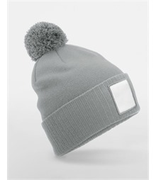 Appliqué Patch Pom Beanie